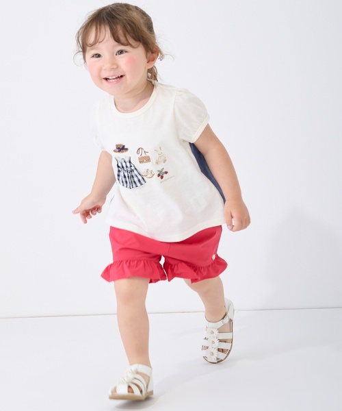 petit main（プティマイン）の「【水陸両用】フリルショートパンツ（その他パンツ・キッズ・イエロー/ネイビー/ピンク/カラフル/ライトピンク/サックスブルー/ホワイト系/ブラック/オレンジ系/レッド・80ｃｍ/90cm/100cm/110cm/120cm/130cm）」の8枚目の写真