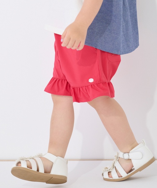 petit main（プティマイン）の「【水陸両用】フリルショートパンツ（その他パンツ・キッズ・イエロー/ネイビー/ピンク/カラフル/ライトピンク/サックスブルー/ホワイト系/ブラック/オレンジ系/レッド・80ｃｍ/90cm/100cm/110cm/120cm/130cm）」の17枚目の写真