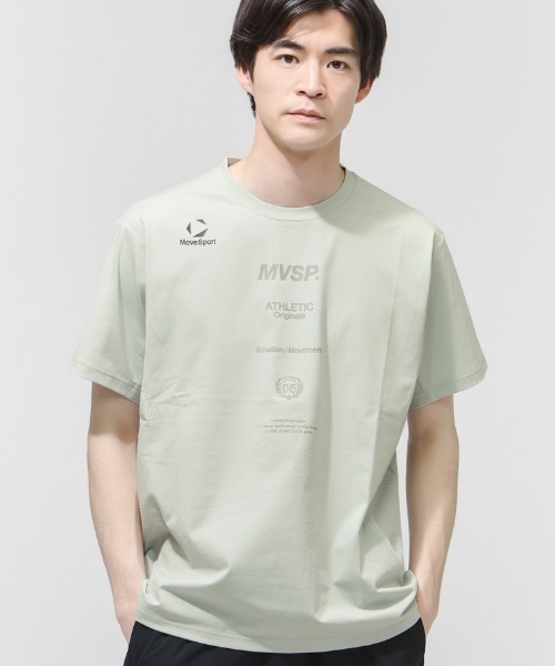 MoveSport(ムーブスポーツ)の「【別注】ムーブスポーツ 半袖Tシャツ 限定コラボ(Tシャツ/カットソー・メンズ・グリーン/グレー/チャコールグレー・M/L/LL/3L)」の3枚目の写真