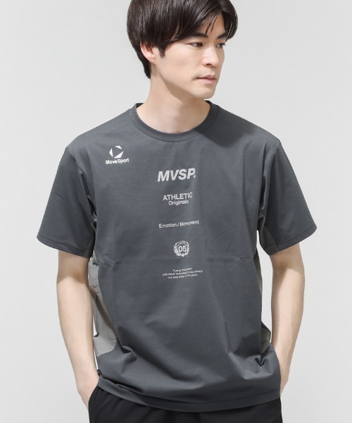 MoveSport(ムーブスポーツ)の「【別注】ムーブスポーツ 半袖Tシャツ 限定コラボ(Tシャツ/カットソー・メンズ・グリーン/グレー/チャコールグレー・M/L/LL/3L)」の2枚目の写真
