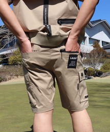 LUXE R GOLF（ラグジュ ゴルフ）の「(RM)【LUXE R GOLF】ストレッチ クロス ピンタック カーゴ ショートパンツ（カーゴパンツ）」