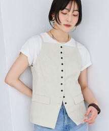 VIS | サマーツィードボタンアップキャミトップス/セットアップ対応(その他トップス)