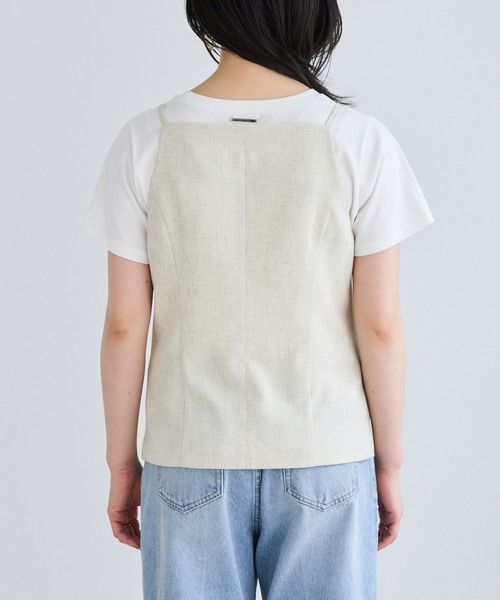 VIS(ビス)の「サマーツィードボタンアップキャミトップス/セットアップ対応(その他トップス・レディース・オフホワイト/ベージュ系その他/チャコールグレー・FREE)」の13枚目の写真