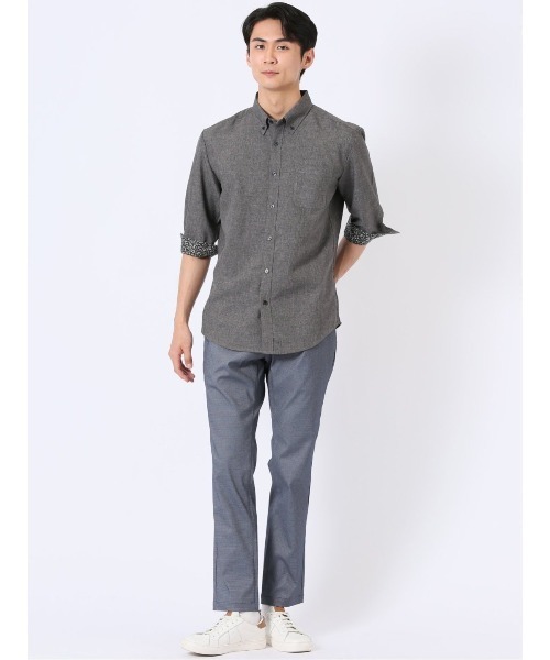 m.f.editorial（エムエフエディトリアル）の「パンツ メンズ ストレッチ 抗菌防臭 スリム トラウザー テーパード ドビー クロスストレッチ + エアー（チノパンツ・メンズ・ブラック/カーキ/ライトグレー/ネイビー・X-LARGE/S/MEDIUM/LARGE）」の6枚目の写真