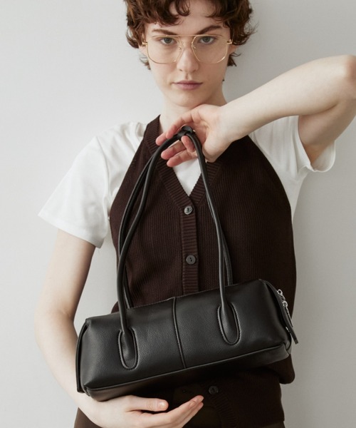 arholiday.standard(エーアールホリデースタンダード)の「long handle boston bag / ロングハンドルボストンバック(ボストンバッグ・レディース・ブラック/ブラウン・FREE)」の1枚目の写真
