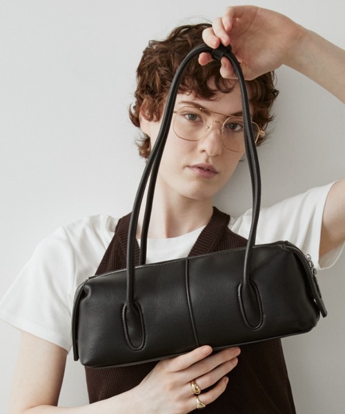 arholiday.standard(エーアールホリデースタンダード)の「long handle boston bag / ロングハンドルボストンバック(ボストンバッグ・レディース・ブラック/ブラウン・FREE)」の4枚目の写真