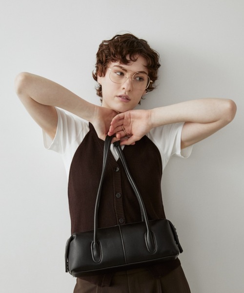 arholiday.standard(エーアールホリデースタンダード)の「long handle boston bag / ロングハンドルボストンバック(ボストンバッグ・レディース・ブラック/ブラウン・FREE)」の5枚目の写真