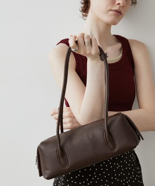 arholiday.standard(エーアールホリデースタンダード)の「long handle boston bag / ロングハンドルボストンバック(ボストンバッグ・レディース・ブラック/ブラウン・FREE)」の10枚目の写真
