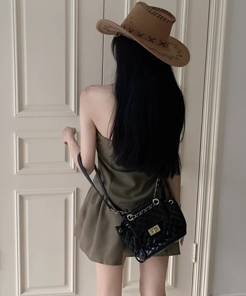 GLAMOROUS JANE（グラマラスジェーン）の「ベアトップ×スカパン　2点セットアップ（セットアップ・レディース・ブラック/カーキ・M/L）」の10枚目の写真