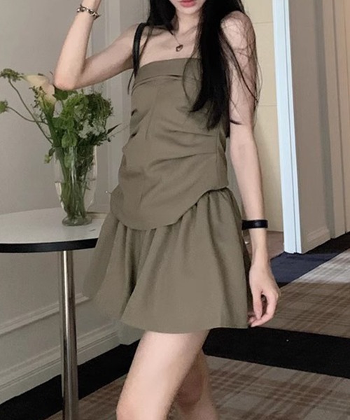 GLAMOROUS JANE（グラマラスジェーン）の「ベアトップ×スカパン　2点セットアップ（セットアップ・レディース・ブラック/カーキ・M/L）」の13枚目の写真