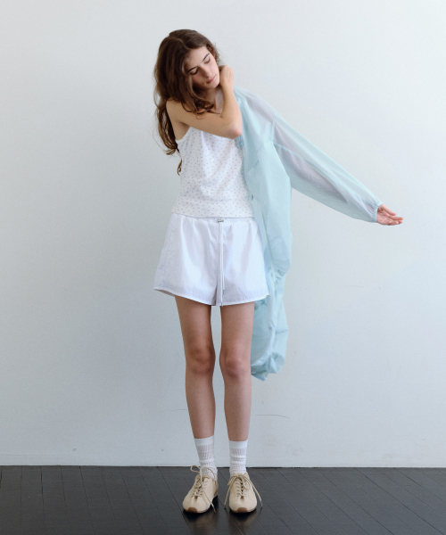 URAGO(ユラーゴ)の「Nylon stopper shorts(その他パンツ・レディース・ネイビー/ホワイト・FREE)」の4枚目の写真