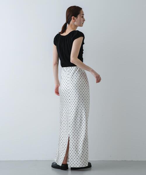 SENSE OF PLACE by URBAN RESEARCH(センスオブプレイスバイアーバンリサーチ)の「ギャザーネックカットトップ(Tシャツ/カットソー・レディース・イエロー/ブラック/オートミール・ONE)」の7枚目の写真