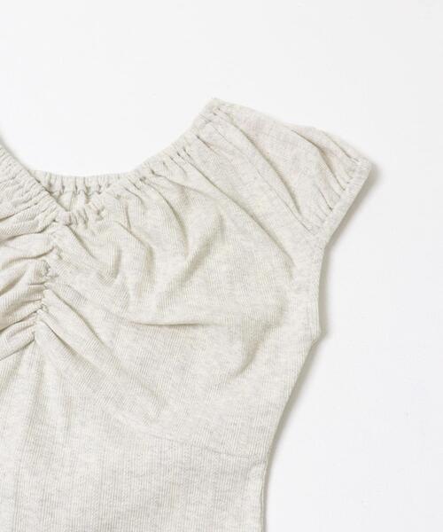 SENSE OF PLACE by URBAN RESEARCH(センスオブプレイスバイアーバンリサーチ)の「ギャザーネックカットトップ(Tシャツ/カットソー・レディース・イエロー/ブラック/オートミール・ONE)」の15枚目の写真