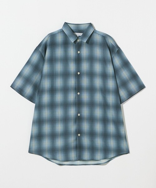 A DAY IN THE LIFE UNITED ARROWS(アデイインザライフユナイテッドアローズ)の「メッシュプリント オンブレチェック リラックスシャツ<A DAY IN THE LIFE>(シャツ/ブラウス・メンズ・ベージュ/ネイビー・M/L)」の15枚目の写真