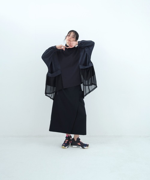 bedsidedrama(ベットサイドドラマ)の「BEDSIDEDRAMA/ベッドサイドドラマ/Dreamin' Surf Rider Skirt(スカート・レディース・ブラック/カーキ・1)」の2枚目の写真