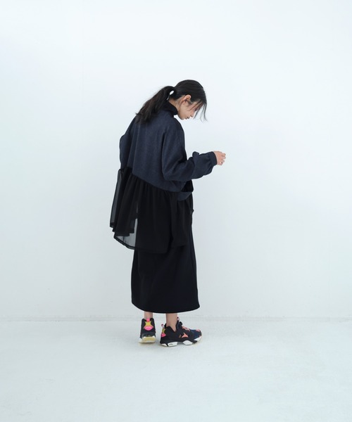 bedsidedrama(ベットサイドドラマ)の「BEDSIDEDRAMA/ベッドサイドドラマ/Dreamin' Surf Rider Skirt(スカート・レディース・ブラック/カーキ・1)」の4枚目の写真