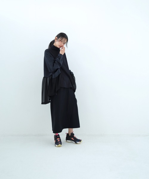 bedsidedrama(ベットサイドドラマ)の「BEDSIDEDRAMA/ベッドサイドドラマ/Dreamin' Surf Rider Skirt(スカート・レディース・ブラック/カーキ・1)」の5枚目の写真