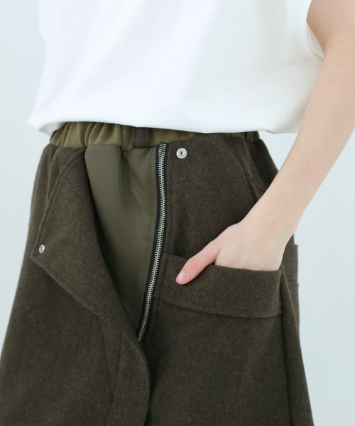 bedsidedrama(ベットサイドドラマ)の「BEDSIDEDRAMA/ベッドサイドドラマ/Dreamin' Surf Rider Skirt(スカート・レディース・ブラック/カーキ・1)」の18枚目の写真