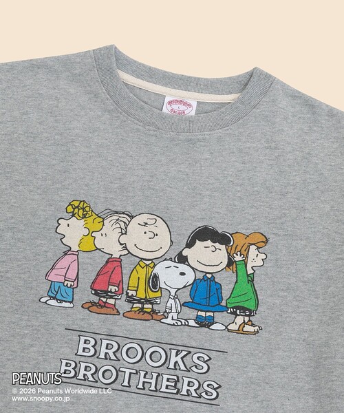 BROOKS BROTHERS(ブルックスブラザーズ)の「Brooks Brothers × PEANUTS コットン ピーナッツ・ギャングプリント Tシャツ(Tシャツ/カットソー・メンズ・ホワイト/グレー・LARGE/MEDIUM/SMALL)」の7枚目の写真