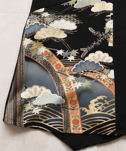 utatane(ウタタネ)の「着物リメイク maison utatane ジレ 黒を纏う松籟(しょうらい)(ベスト・レディース・ブラック・11号)」の17枚目の写真