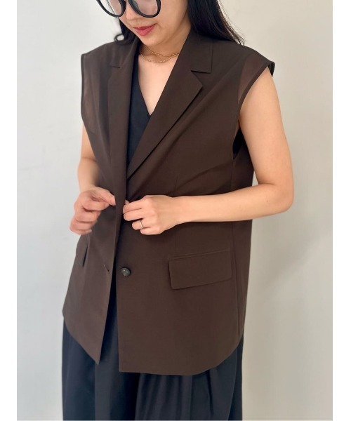 ESTNATION(エストネーション)の「ESTNATION / シアーベスト(ベスト・レディース・ブラック/ブラウン・38/36)」の18枚目の写真