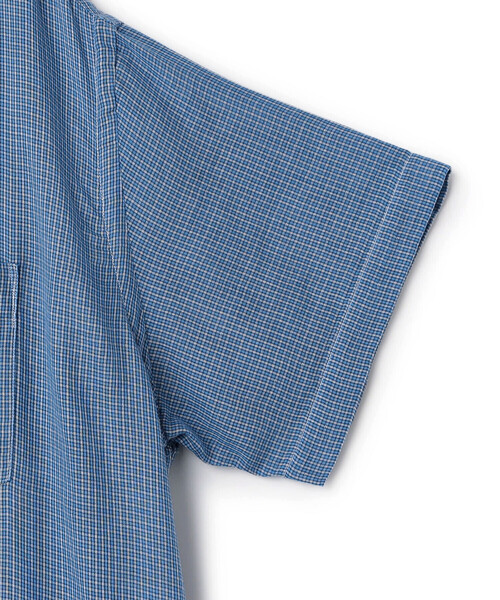 DANTON（ダントン）の「Store-Exclusive Women’s Textured Check Shirt Dress（ワンピース・レディース・ブルー系その他・36）」の5枚目の写真