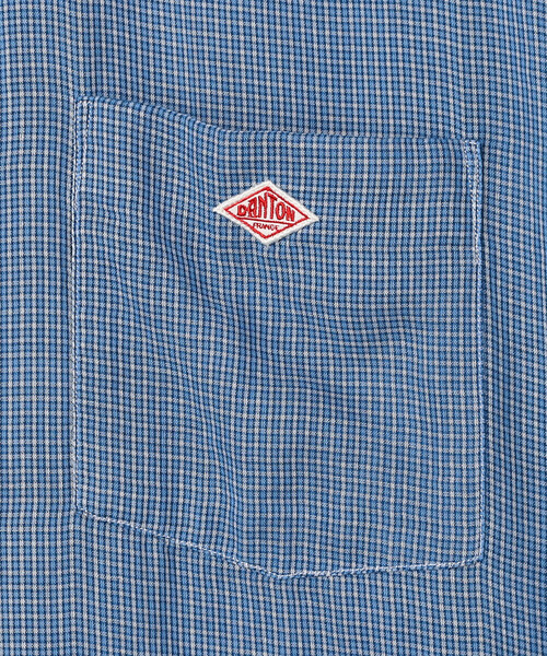 DANTON（ダントン）の「Store-Exclusive Women’s Textured Check Shirt Dress（ワンピース・レディース・ブルー系その他・36）」の8枚目の写真