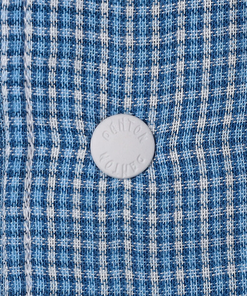 DANTON（ダントン）の「Store-Exclusive Women’s Textured Check Shirt Dress（ワンピース・レディース・ブルー系その他・36）」の9枚目の写真
