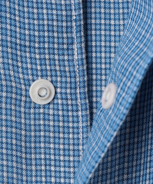 DANTON（ダントン）の「Store-Exclusive Women’s Textured Check Shirt Dress（ワンピース・レディース・ブルー系その他・36）」の10枚目の写真