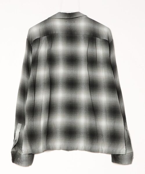 MINEDENIM(マインデニム)の「MINEDENIM (マインデニム)R.Flannel Ombre Open Collar SH(シャツ/ブラウス・メンズ・ブラック/ブルー/レッド・2/1/3)」の4枚目の写真