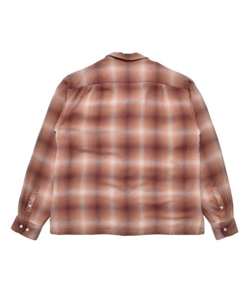 MINEDENIM(マインデニム)の「MINEDENIM (マインデニム)R.Flannel Ombre Open Collar SH(シャツ/ブラウス・メンズ・ブラック/ブルー/レッド・2/1/3)」の5枚目の写真