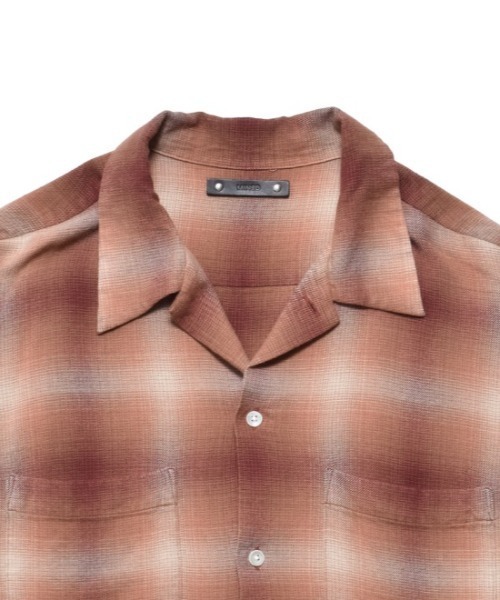 MINEDENIM(マインデニム)の「MINEDENIM (マインデニム)R.Flannel Ombre Open Collar SH(シャツ/ブラウス・メンズ・ブラック/ブルー/レッド・2/1/3)」の6枚目の写真