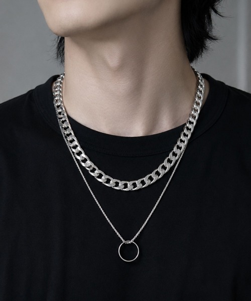 セール】シルバーリング レイヤードネックレス（ネックレス 
