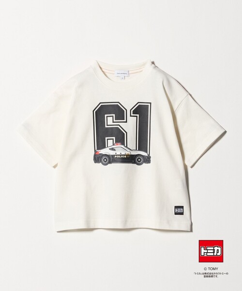 green label relaxing(グリーンレーベルリラクシング)の「【別注】<TOMICA>Tシャツ / キッズ(100cmー130cm)(Tシャツ/カットソー・キッズ・ネイビー/オフホワイト/グレー系・130cm/110cm/120cm/100cm)」の2枚目の写真