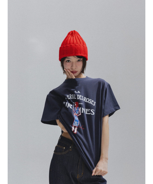 ANNEHEARTS(アンハーツ)の「French Muse Artwork Tee_CHARCOAL(Tシャツ/カットソー・レディース・その他・FREE)」の4枚目の写真