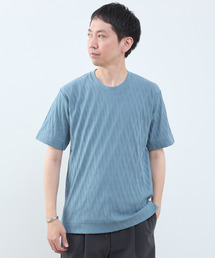 MEN'S MELROSE（メンズメルローズ）の「バイアスリンククルーネックTシャツ（Tシャツ/カットソー・メンズ）」
