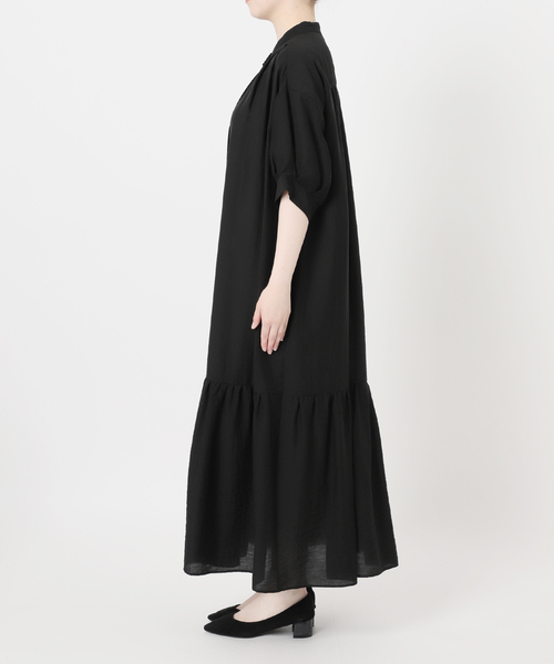 journal standard L'essage(ジャーナルスタンダードレサージュ)の「《手洗い可》シアーシルクミックスタックワンピース(ワンピース・レディース・ブラック/ブルー系その他/ブラウン・FREE)」の19枚目の写真