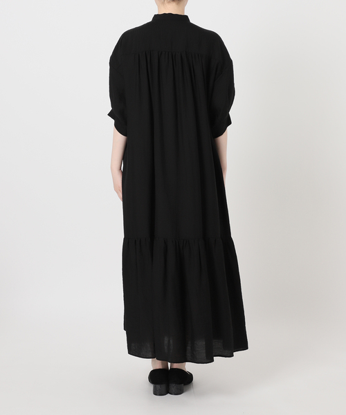 journal standard L'essage(ジャーナルスタンダードレサージュ)の「《手洗い可》シアーシルクミックスタックワンピース(ワンピース・レディース・ブラック/ブルー系その他/ブラウン・FREE)」の20枚目の写真