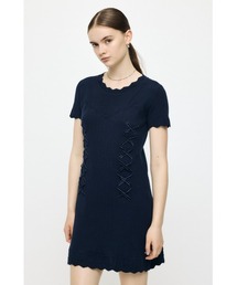 LACE UP KNIT ミニドレス