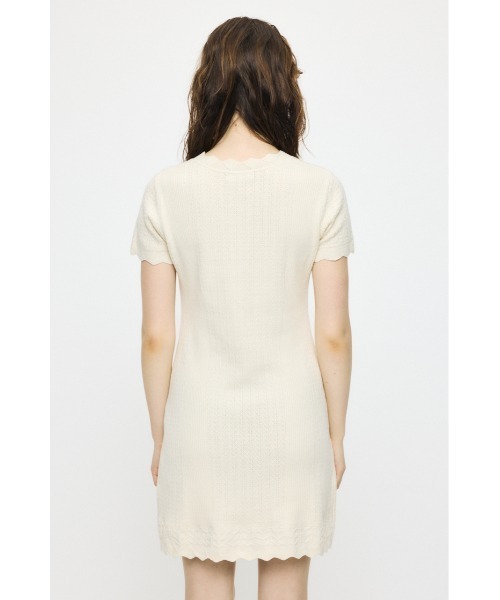 MOUSSY(マウジー)の「LACE UP KNIT ミニドレス(ワンピース・レディース・ネイビー/ブラック/アイボリー・1/2)」の12枚目の写真