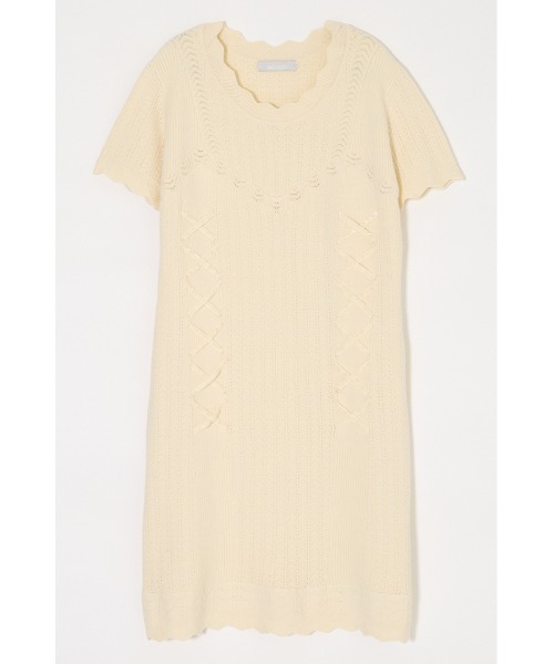 MOUSSY(マウジー)の「LACE UP KNIT ミニドレス(ワンピース・レディース・ネイビー/ブラック/アイボリー・1/2)」の17枚目の写真