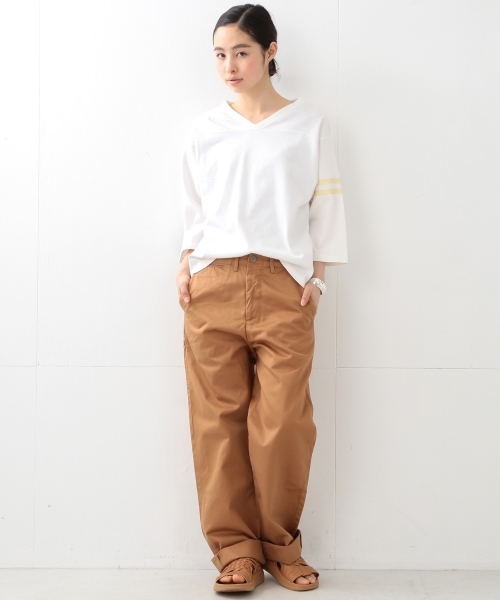 FRUIT OF THE LOOM（フルーツオブザルーム）の「FRUIT OF THE LOOM×BEAMS BOY / フットボール Vネック 8分袖（Tシャツ/カットソー・レディース・ホワイト/ブラック/ネイビー・ONE SIZE）」の17枚目の写真