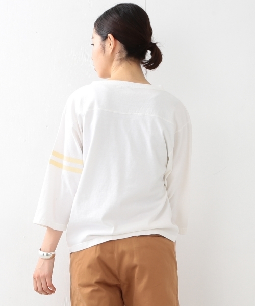 FRUIT OF THE LOOM（フルーツオブザルーム）の「FRUIT OF THE LOOM×BEAMS BOY / フットボール Vネック 8分袖（Tシャツ/カットソー・レディース・ホワイト/ブラック/ネイビー・ONE SIZE）」の19枚目の写真