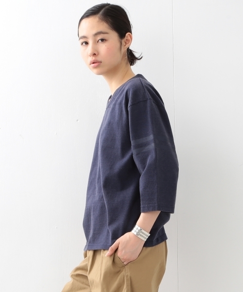 FRUIT OF THE LOOM（フルーツオブザルーム）の「FRUIT OF THE LOOM×BEAMS BOY / フットボール Vネック 8分袖（Tシャツ/カットソー・レディース・ホワイト/ブラック/ネイビー・ONE SIZE）」の12枚目の写真