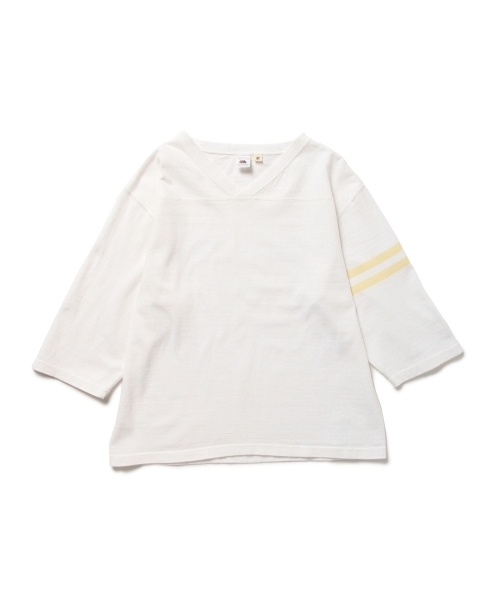 FRUIT OF THE LOOM（フルーツオブザルーム）の「FRUIT OF THE LOOM×BEAMS BOY / フットボール Vネック 8分袖（Tシャツ/カットソー・レディース・ホワイト/ブラック/ネイビー・ONE SIZE）」の14枚目の写真