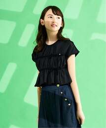 kate spade new york kids フリルトップス&パンツセット黒 セール】ペプラムトップス＆パンツセット（セットアップ）｜kate spade