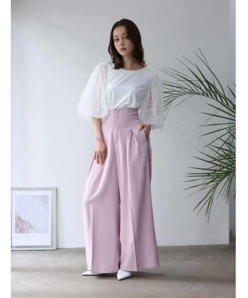 fifth(フィフス)の「【接触冷感】チュールドッキングスリーブTシャツ(Tシャツ/カットソー・レディース・ブルー/ホワイト/ブラック・M)」の10枚目の写真
