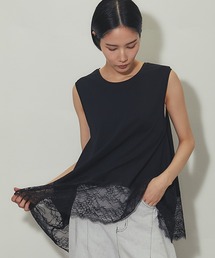 SMILE ORCHID | 裾レース イレヘムノースリプルオーバー(Tシャツ/カットソー)