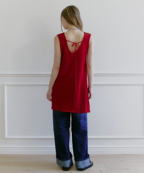 MICANE（ミケーネ）の「ウナレイヤードニットドレス（ワンピース・レディース・レッド/アイボリー・SMALL/MEDIUM/LARGE/X-LARGE）」の11枚目の写真