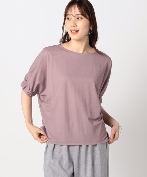 Grand PARK(グランドパーク)の「接触冷感鹿の子パフスリーブカットソー(その他トップス・レディース・ブラック/ホワイト/ライトグリーン/ピンク・FREE)」の4枚目の写真